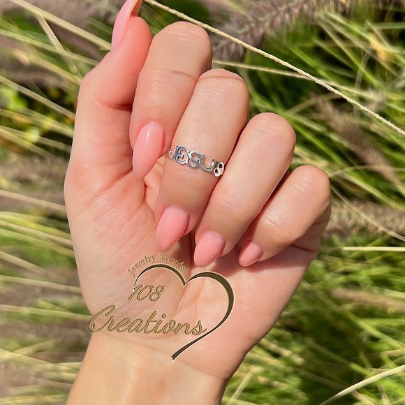 Cut Out JESUS Everyday Band Ring - Picture 3 of 5